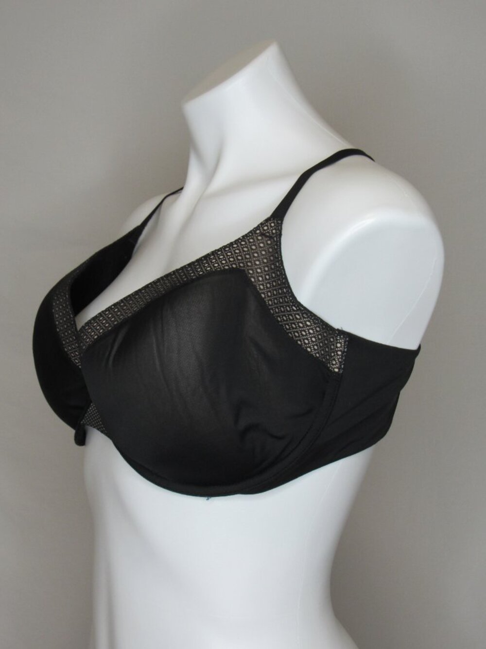 Victoria's Secret Black T-Shirt Lightly LIned Scoop Demi Bra 38DD - Picture 3 of 10